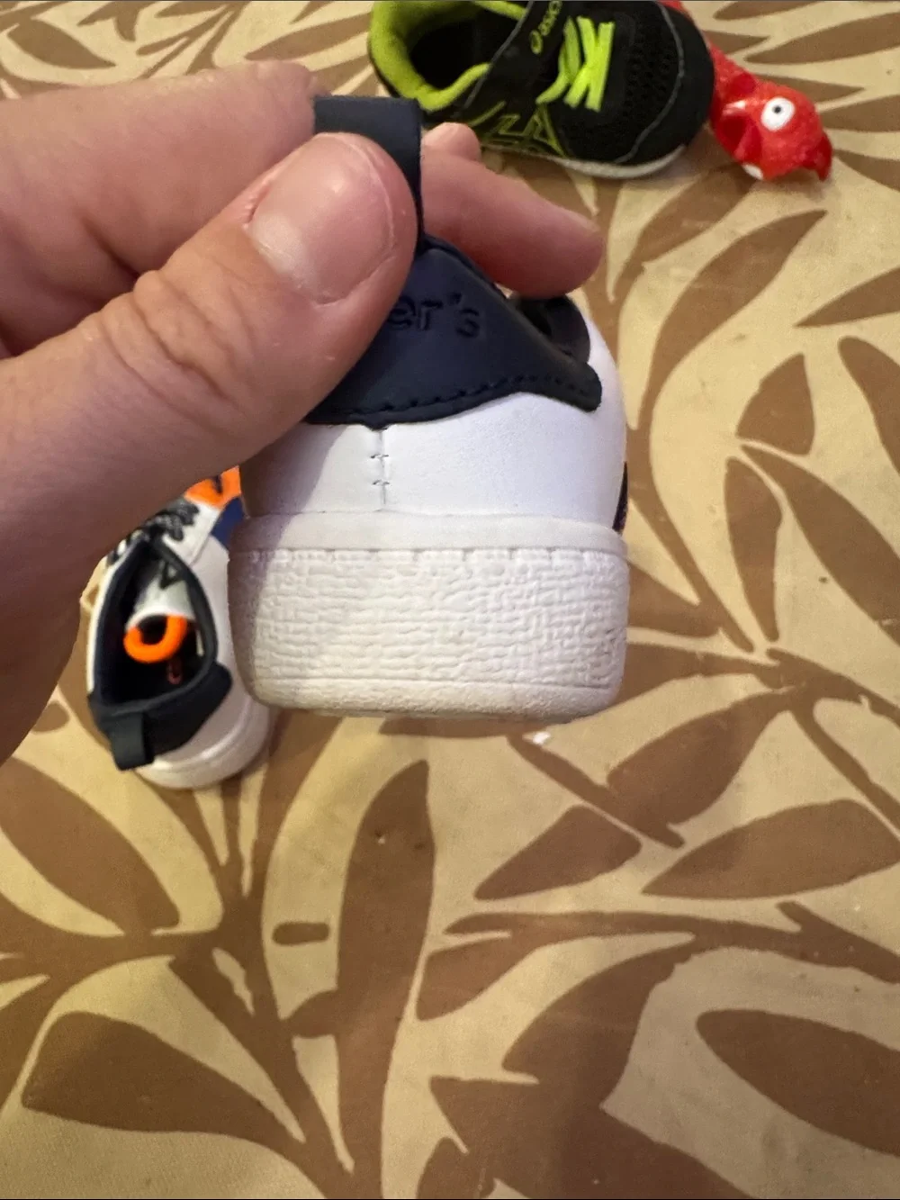 Carter's Navy White & Orange Toddler Athletic Sneakers